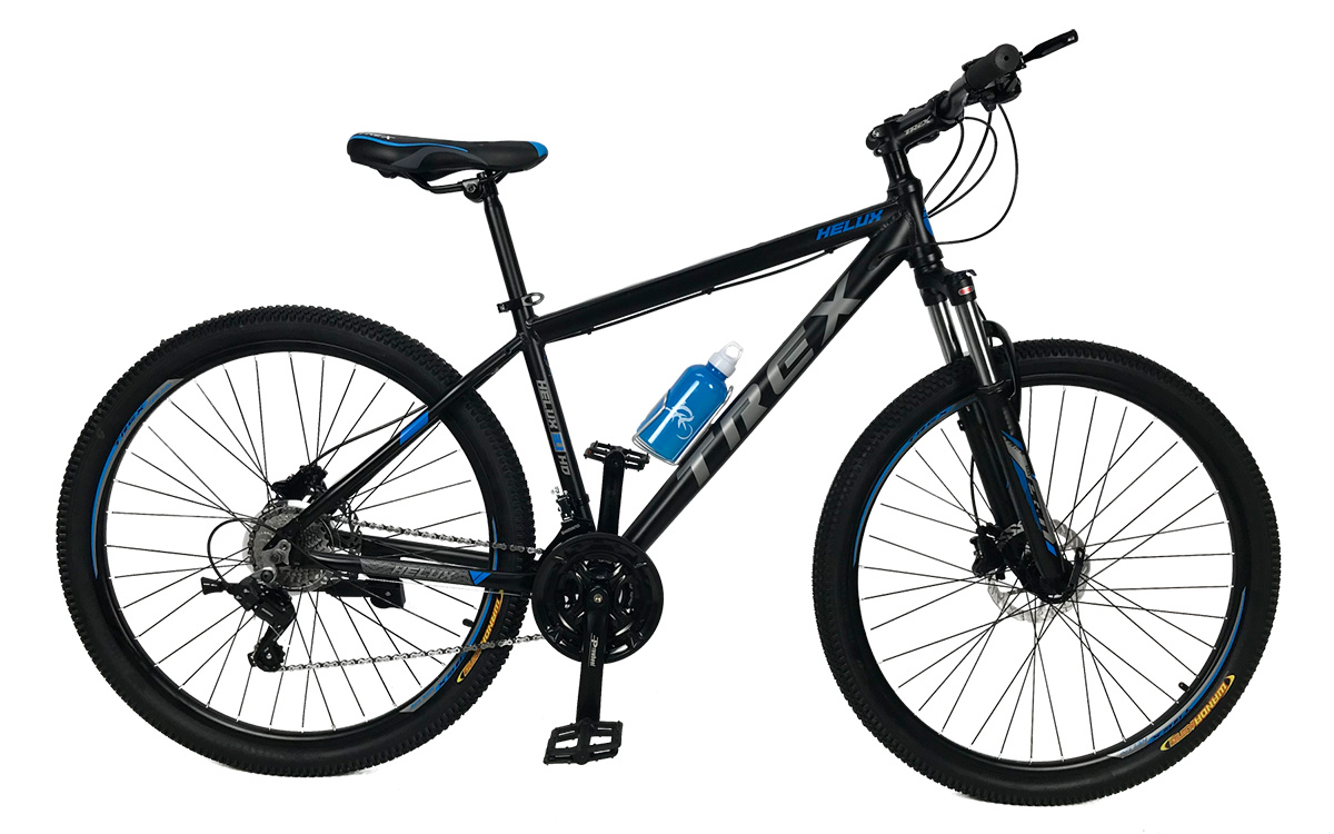 Велосипед Trex Helux 27,5" 2021, размер М, Черно-синий